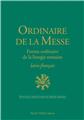 ORDINAIRE DE LA MESSE : FORME ORDINAIRE DE LA LITURGIE ROMAINE  