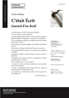 C’ÉTAIT ÉCRIT - JOURNAL D’UN DEUIL