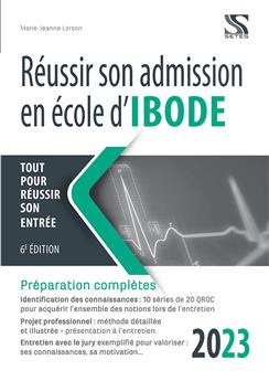 REUSSIR SON ADMISSION EN ECOLE D´IBODE 2023